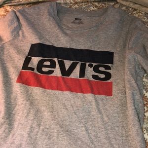 women’s grey levi’s short sleeve tee - size xs